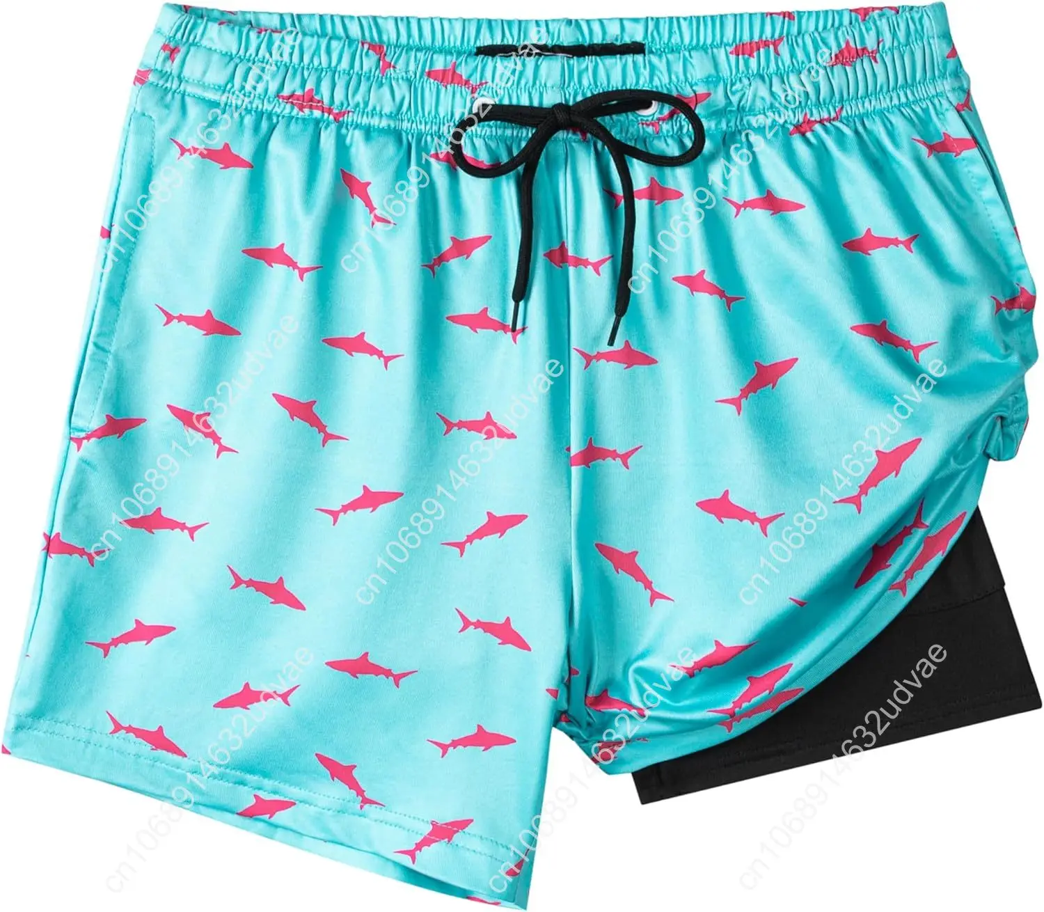 Swim Trunk Quick Dry - กางเกงว่ายน้ำสำหรับเด็กผู้ชาย พร้อมซับในแบบกระชับ ยืดหยุ่น แห้งเร็ว กางเกงขาสั้นชายหาด 2-in-1