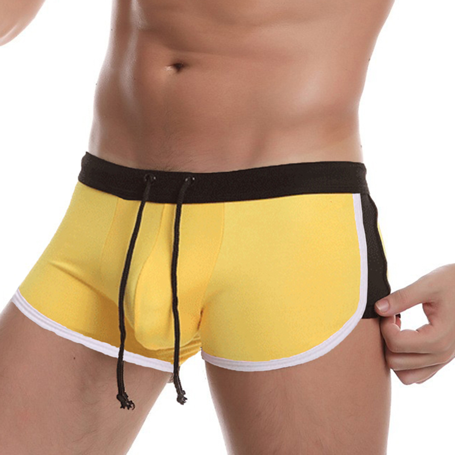 กางเกงว่ายน้ำผู้ชายแบบมีเชือกผ - Swim Trunk Quick Dry บทวิจารณ์และราคา